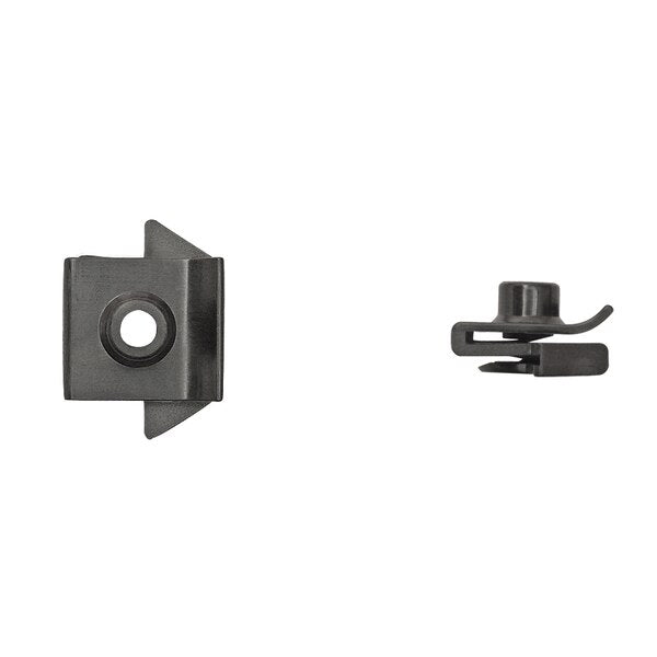 Blk Nyln Fender U Nuts 5.5mm Screw 9mm Ctr Hole-Edge PK10