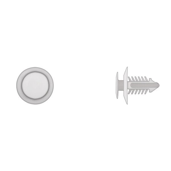 Ntrl Nyln Door Panel Ret 8mm Hole Size 17.5mm Stem L PK50