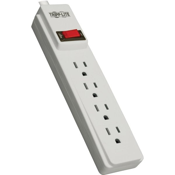 Power Strip, 4-Outlet, ABS Fire, 10ft cord