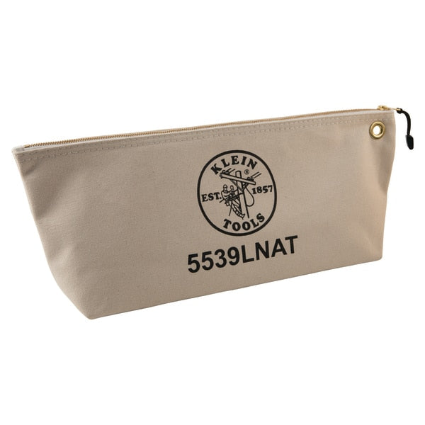 Canvas Bag with Zipper, Large Natural, No. 8 Canvas, Natural, 8