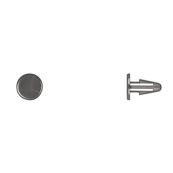 Blk Nyln Retaining Clips 4mm Hole Size 13mm Head Dia PK50