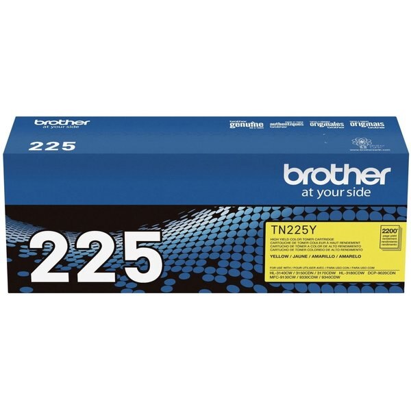 Toner For TN225Y, Yellow, 2.2K Pages