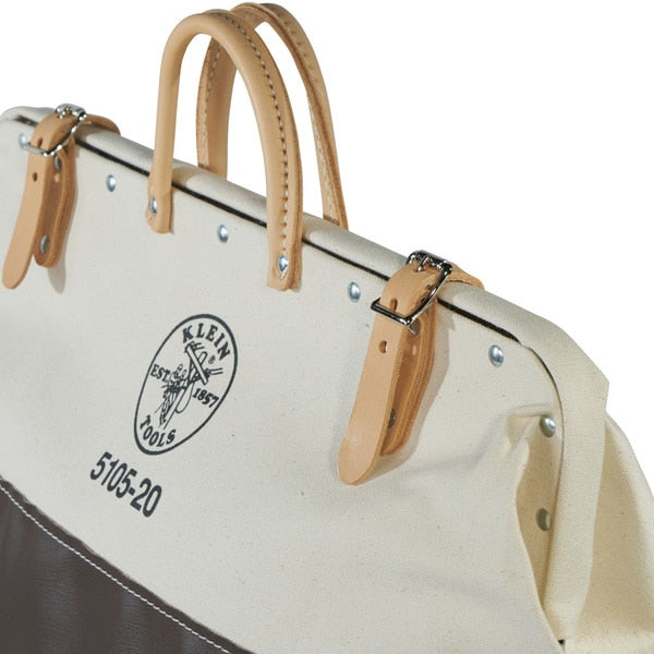 Wide-Mouth Tool Bag, #8 Canvas, 1 Pockets, natural, 15