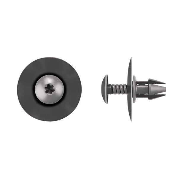 Blk Nyln Phil Screw Ret 8.5mm Hole 17mm Stem L PK25