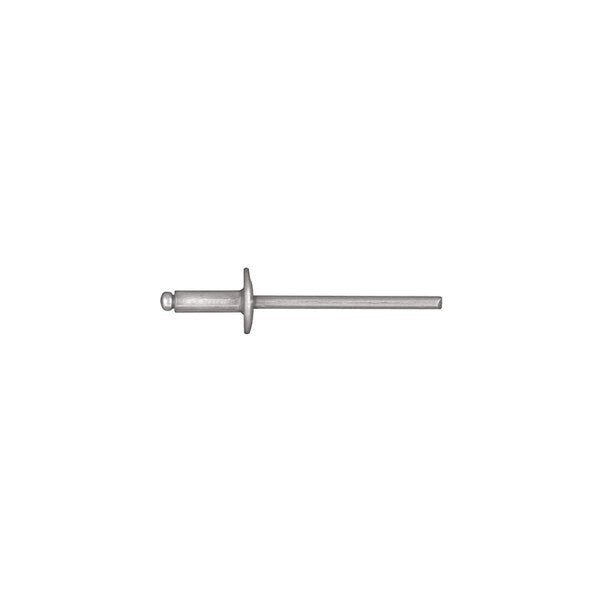 Blind Rivet, Large Flanged Head, 1/8 in Dia., 23/64 in L, Aluminum Body