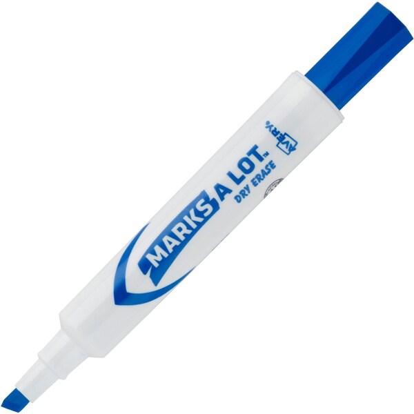 Desk-Style Dry Erase Marker, Chisel Tip, Blue