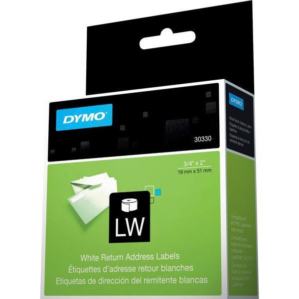Black on White Return Address Label Roll