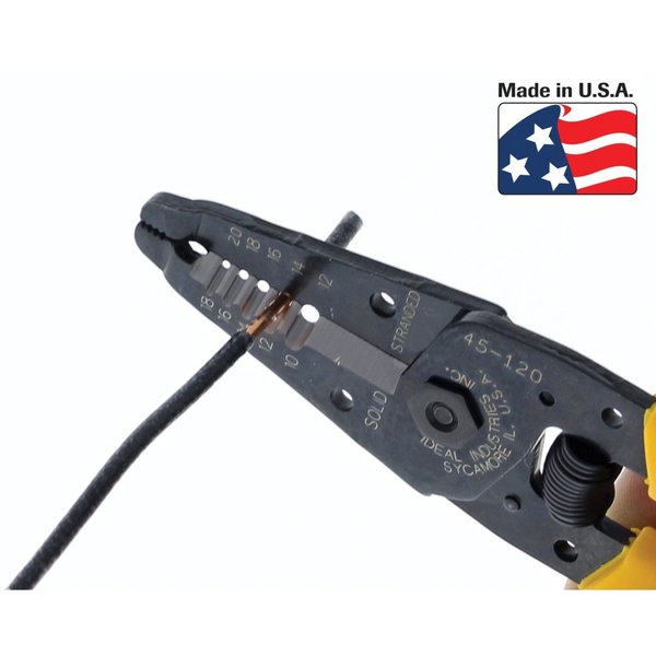 6 in Wire Stripper Solid: 18 to 10 AWG, Stranded: 12 to 20 AWG