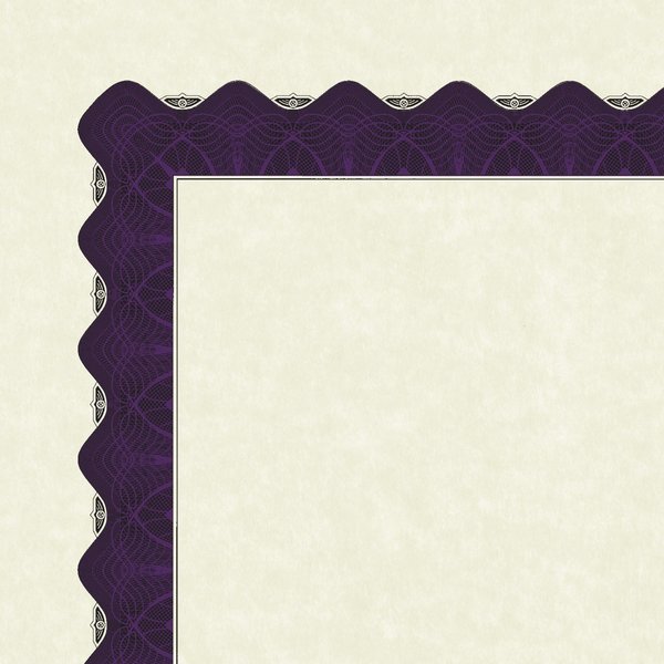 Certificate Purple Metallic Borde, PK100