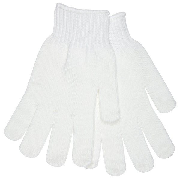 Gloves, Polyester, White, S, PK12