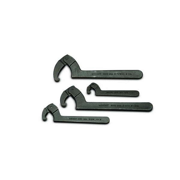Adjustable Hook Spanner Wrench 4 Pc Set