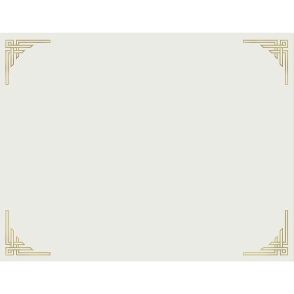 Certificate Gold Foil Corner, Whi, PK15