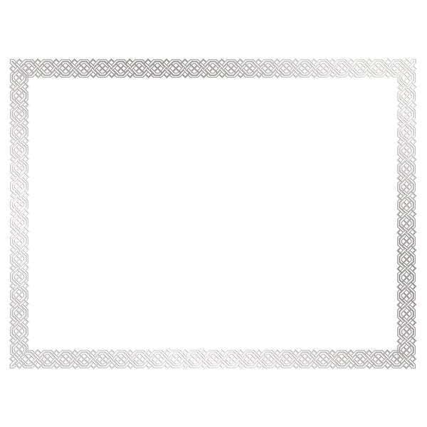 Certificate Silver Foil Braided, W, PK15