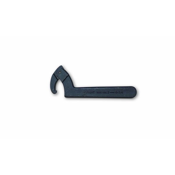 Spanner Wrench Adjustible Hook Black Ind