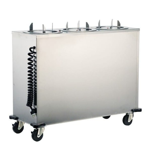 Adjust-A-Fit Heated 3 Stack Plate Dispenser Cabinet; 6-1/2