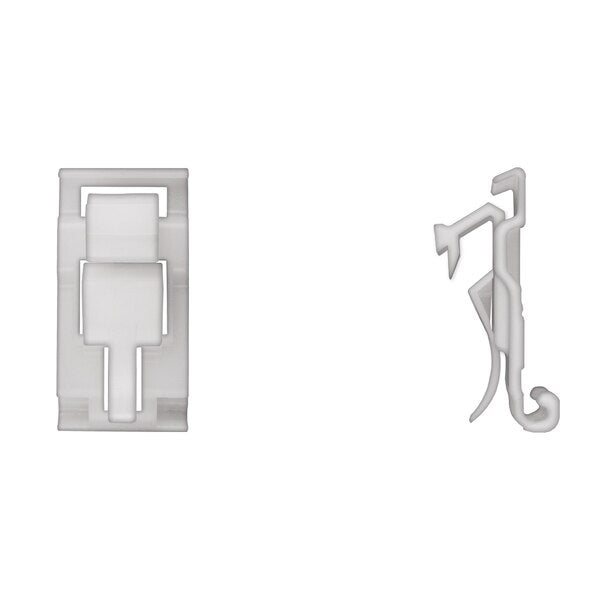 Wht Nyln Belt Mldg Clips 18mm Wide 37mm L PK10