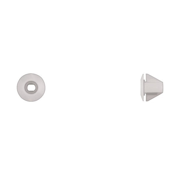 Wht Nyln Screw Grommets #4 Screw Size 7mmX7mm Hole PK10