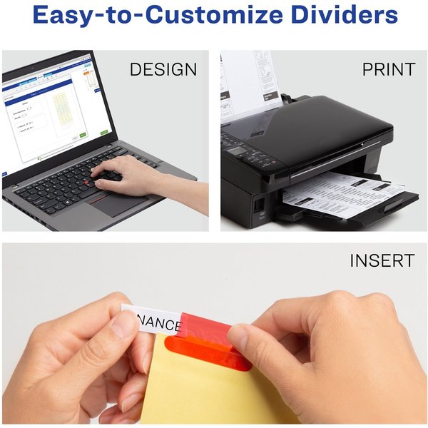 AveryÂ® Big Tabâ¢ Insertable Dividers 11109, Buff Paper, 5 Multicolor Tabs, 1 Set