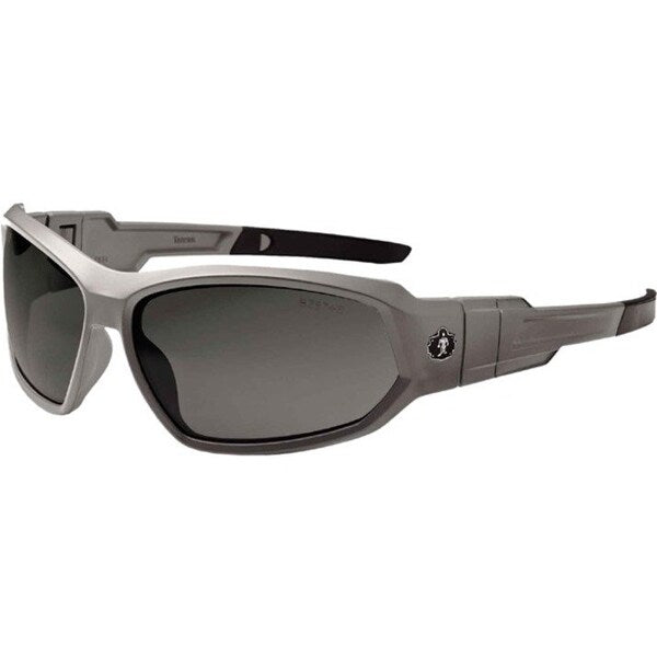 Polarized Safety Glasses, Traditional Smoke PC Decenter Lens, Scratch-Resistant
