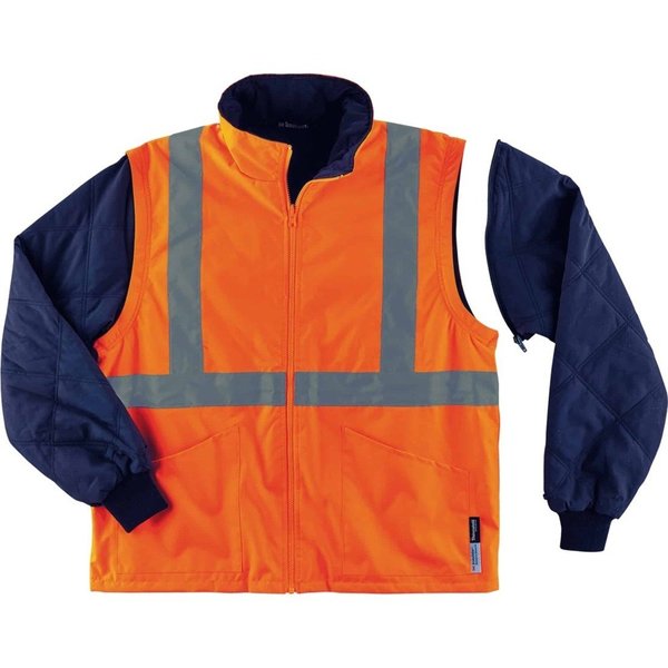 5XL Insulated Hooded Jacket, Orange