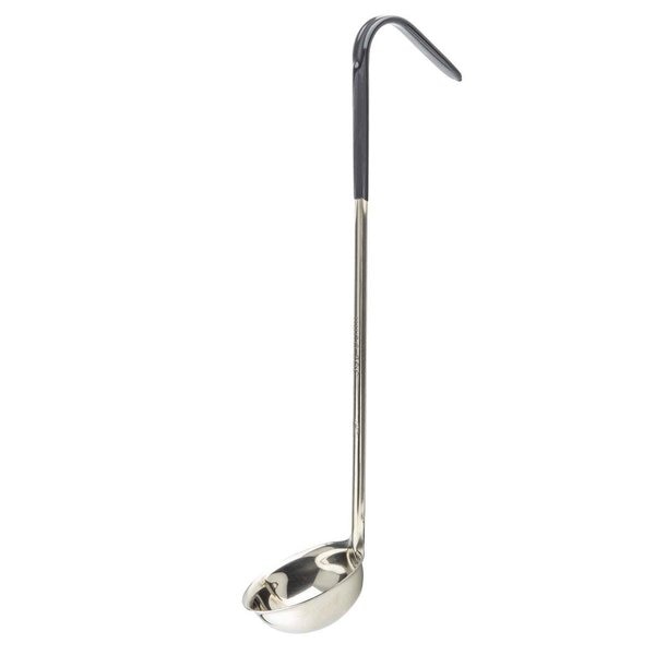 SS Ladle, Black Vinyl Handle, 3 oz