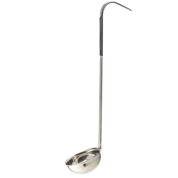 SS Ladle, Black Vinyl Handle, 4 oz