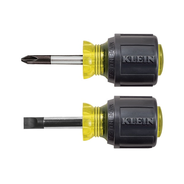 Screwdriver Set, Stubby Slotted and Phillips, 2-Piece