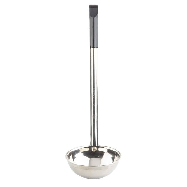 SS Ladle, Black Vinyl Handle, 12 oz