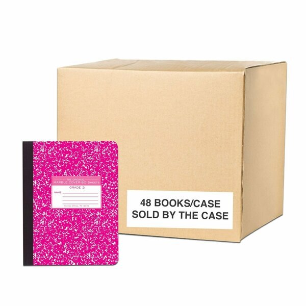 Case of Red Marble Composition Notebooks, Grade 3 Skip Line Ruled, 80 sht, 9.75