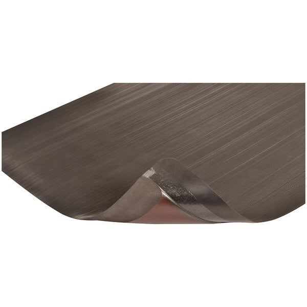 Antifatigue Mat, Black, 5 ft L x 3 ft W, Vinyl Surface With Dense Closed PVC Foam Base, 1 in Thick