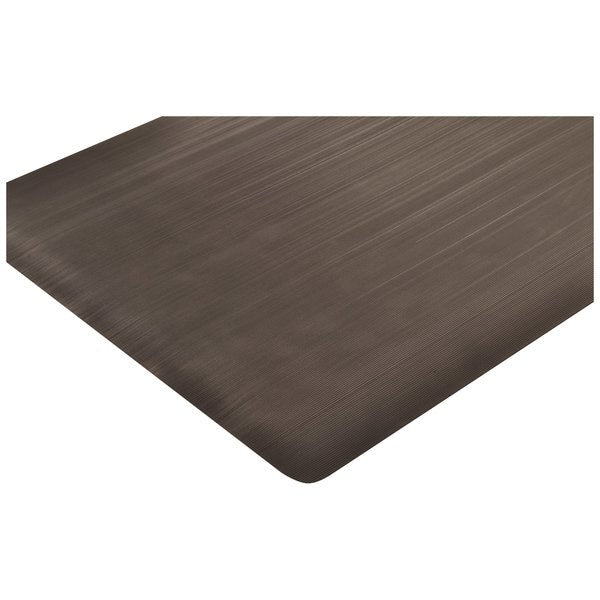 Antifatigue Mat, Black, 5 ft L x 3 ft W, Vinyl Surface With Dense Closed PVC Foam Base, 1 in Thick