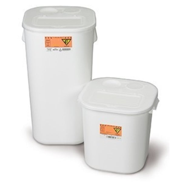 Chemotherapy Container, 16 gal., Wht, PK6