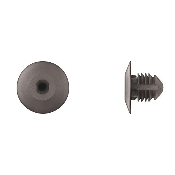 Blk Nyln Bumper Fascia Ret 12.5mm Hole Size 15mm Stem PK25