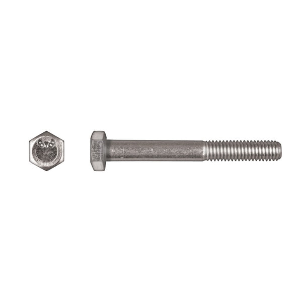 Class 8.8, M6-1.00 Hex Head Cap Screw, Zinc Plated Steel, 50 mm L