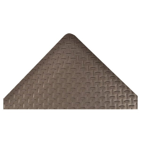 Antifatigue Mat, Black, 3 ft L x 2 ft W, Vinyl Surface With Dense Closed PVC Foam Base, 1 in Thick