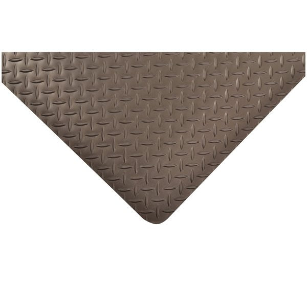 Antifatigue Mat, Black, 3 ft L x 2 ft W, Vinyl Surface With Dense Closed PVC Foam Base, 1 in Thick