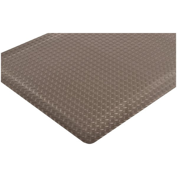 Antifatigue Mat, Black, 3 ft L x 2 ft W, Vinyl Surface With Dense Closed PVC Foam Base, 1 in Thick