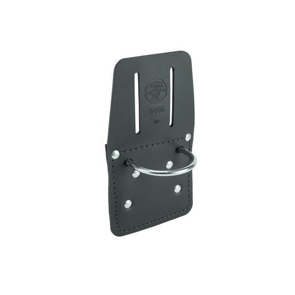 Black Leather Slotted