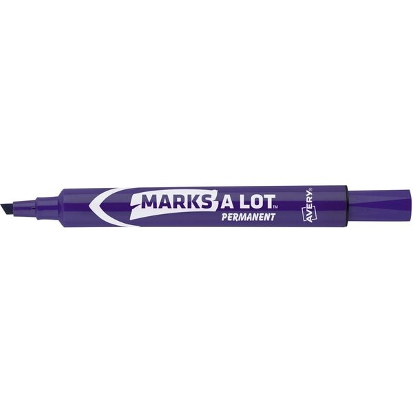 Large Desk-Style Permanent Marker, Chisel Tip, Purple