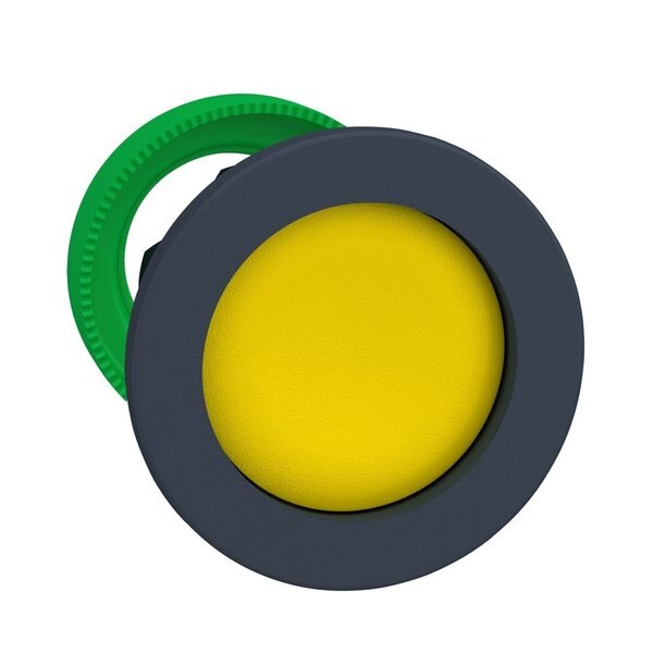Flush mounted yellow pushbutton head rec
