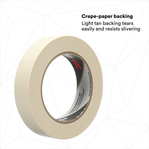 Masking Tape, Tan, 15/16 in. x 60 yd, PK36