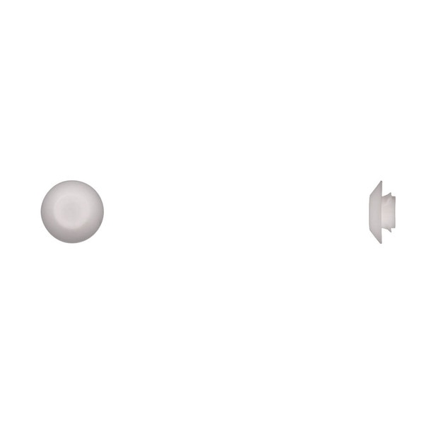 Wht Plstc Flush Hole Plugs 1/4
