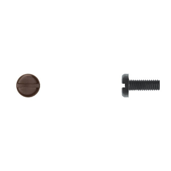 Blk Nyln License Screws 6-1.00X16mm Pan Head Slotted PK100