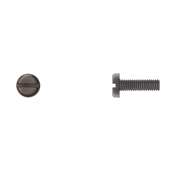 Blk Nyln License Screws 6-1.00X20mm Pan Head Slotted PK100