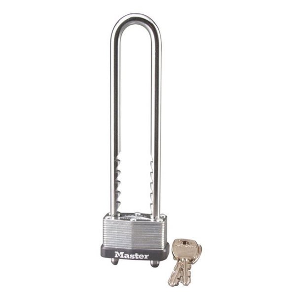Padlock, Keyed Different, Adjustable Shackle, Rectangular Steel Body, Steel Shackle, 13/16 in W