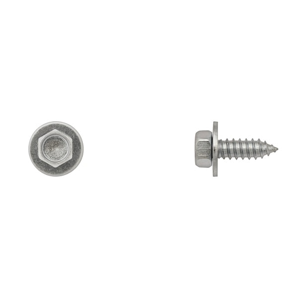 Sheet Metal Screw, #14 x 3/4 in, Zinc Plated Hex Head Hex Drive