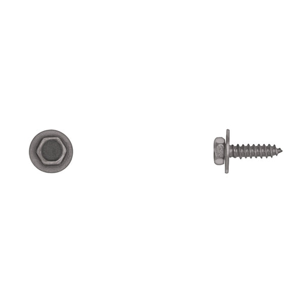 Sheet Metal Screw, M4.2-1.41 x 16 in, Black Hex Head Hex Drive