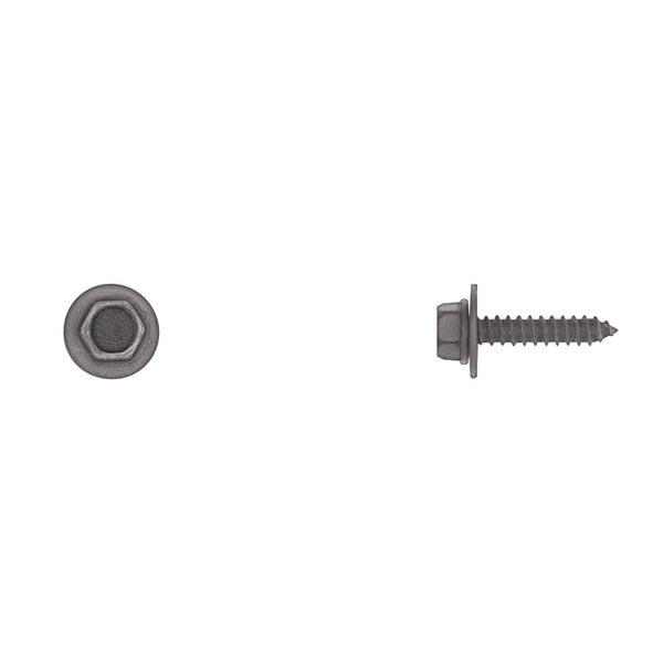 Sheet Metal Screw, M4.2-1.41 x 20 mm, Black Hex Head Hex Drive