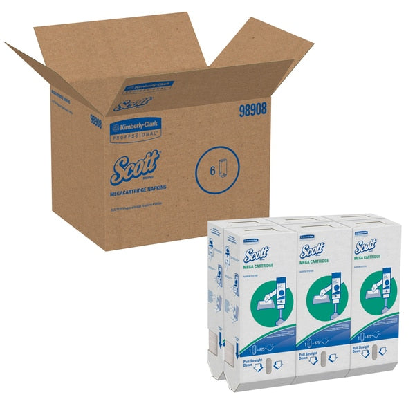 Mega Cartridge Napkins, PK875, 1 White
