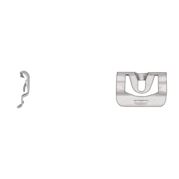 Silver Finish Reveal Mldg Clip 16.25mm W 23mm L PK100
